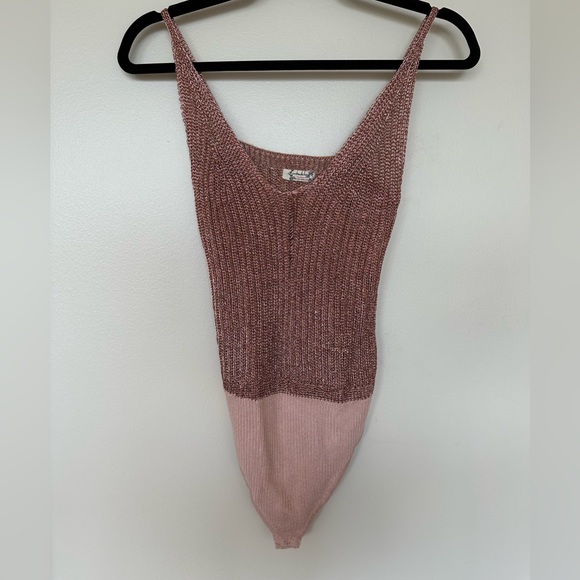 Free People Gold Coast shimmery bodysuit XS NWOT - Picture 6 of 11